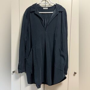 Free People CP Shades Teton tunic  Navy Micro Corduroy size xl